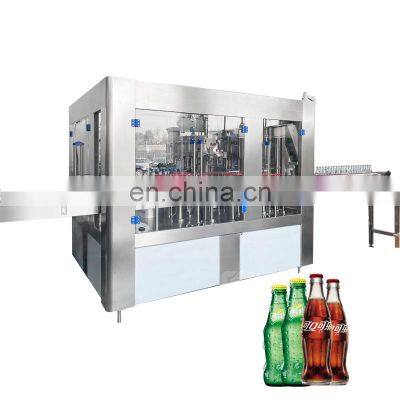 Automatic glass bottle energy drink water filling machine and production line