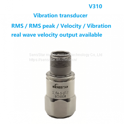 V310 series industry vibration transducer, IEPE sensor,Vibration real wave velocity, RMS, RMS Peak