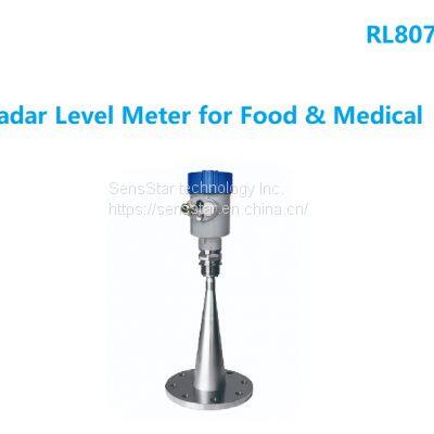 Non-corrosive Radar level meter 120G/80GHz RL807 for Food and Medical applications