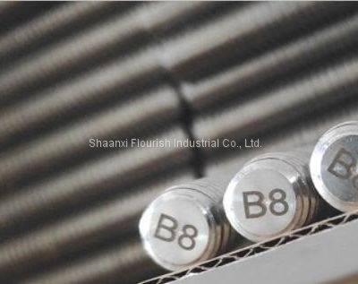 BSW Thread Stainless Steel Gr. B8 A193 Double Ended Bolt