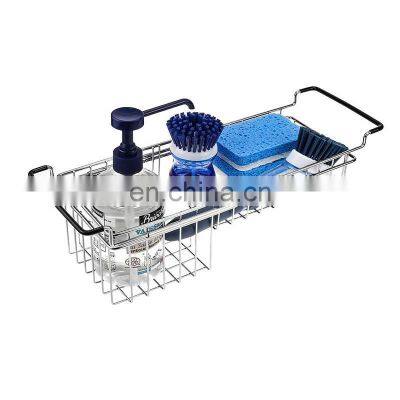 sponge drain holder Sink Caddy Sponge Holder, Hanging Dish Sponge Organizer Holder, Over Sink Expandable Brush Soap Storage Rack