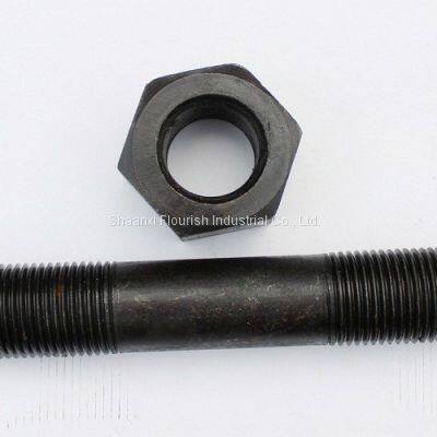 4.8 / 6.8 / 8.8 Grade Double Ended Bolt Carbon Steel Material For Thermal Power Plant
