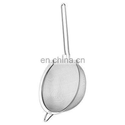 3 Pcs Super Wire Extra Fine Mesh Strainer with Handle, Small Medium Large Size Sifter Metal Strainer Set, Stainless Steel Sieve