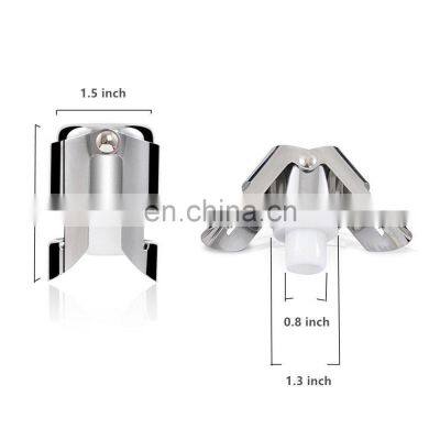 Champagne Sealer Stopper, BGMAX 3 Pack Stainless Steel Sparkling Wine Bottle Plug Sealer Set with a Longer Sealing Plug