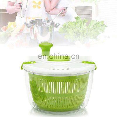 Scratch Resistant Nylon Spinning Colander Fruit and Vegetable Spina Colander Kitchen Drain Basket Salad Spinner with Handle