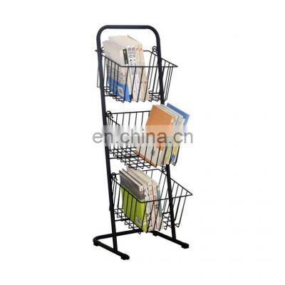 Best Quality China Manufacturer Metal Magazine Book Newspaper Shelf Display Hotel Rack
