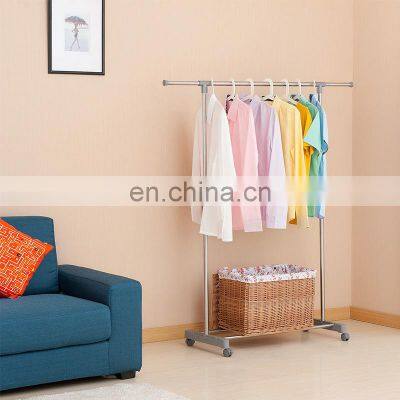 High efficiency cloth drying hanger rail freestanding display rack