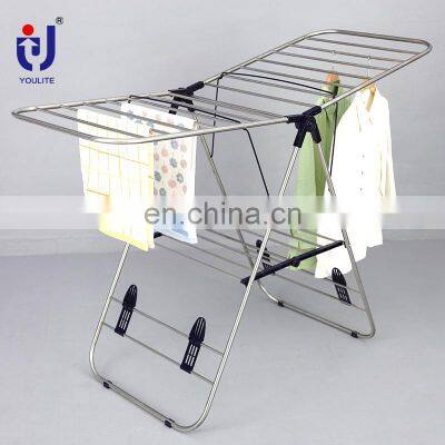 Heavy duty double hanging laundry air dryer clothes garment foldable drying rack