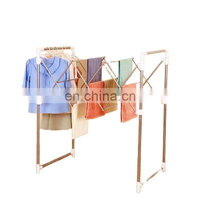 Fast delivery stainless steel portable houseware telescopic hanging clothes drying rack