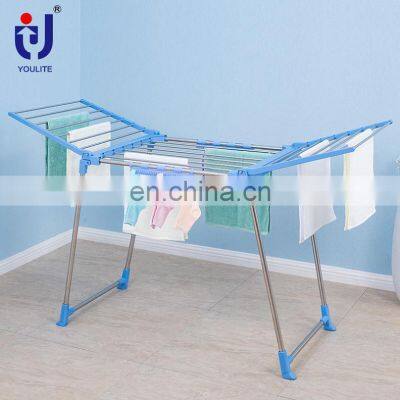 Simple design push-pull metal multifunctional towel drying clothes rack