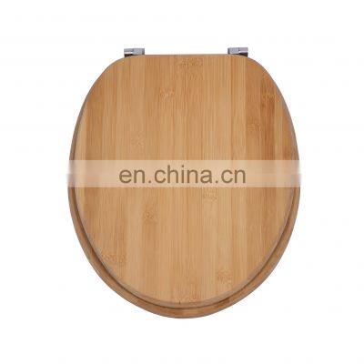 bamboo zinc alloy hinge Round Toilet Seat polyresin toilet seat Toilet glittery