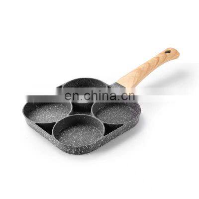 Kitchen Omelette Pan Multifunction 4 Hole Pan Non Stick Egg Frying Pan Compatible With Gas Stoves Induction Cooktops