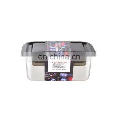 3 Pieces Stainless Steel Food Storage Container with Lids Airtight Metal Food Containers Stackable Meal Prep Containers