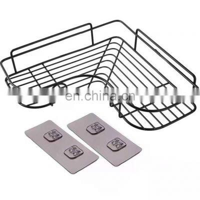 Wall Mounted Bathroom Shelf Shower Rack Adhesive Corner Shower Caddy Shelf Rustproof Storage Organizer for Toilet