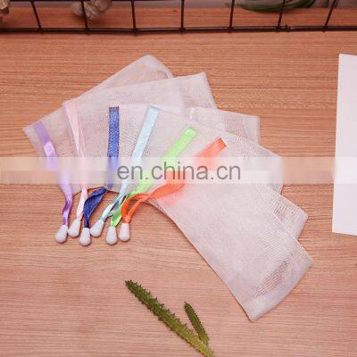 Color ribbon foaming net face cleansing net handmade soap soap bag foam net hair bubble net soap net bag