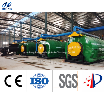 No-pollution Waste To Fuel Waste Plastic Pyrolysis Plant Continuous Tire to Oil Recycling Machine