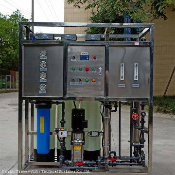 PLC Touch Screen Double Stage Reverse Osmosis Water Treatment Machinery