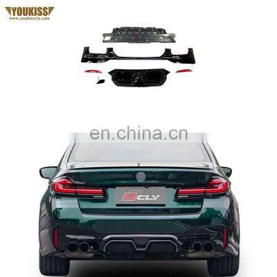 New Arrival Auto Car Parts Rear Lip For 2018+ BMW 5 Series G30 G38 Modified CS Rear Diffuser Gloss Black Rear Lip