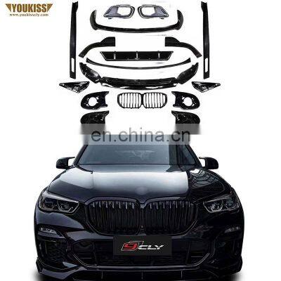 Genuine Body Kit For BMW X5 G05 To Black Warrior Front Rear Lip Spoiler Side Skirt Grille Fender Vent Rear Mirror Shell Rear Tip