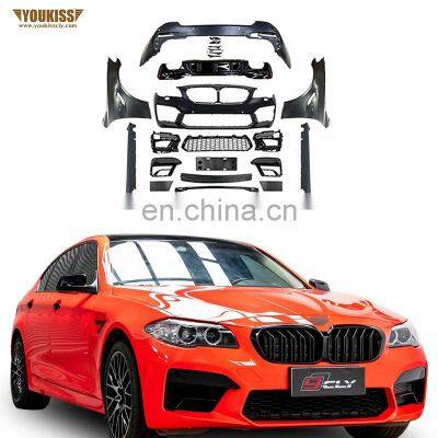 Hot Selling Auto Car Bumpers For BMW 5 Series F10 F18 11-17 Upgrade 21 M5 Body Kits Grille Side Skirt Fender Rear Diffuser Tips