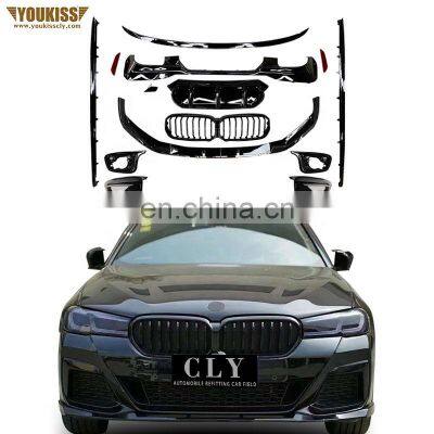 New Arrival Body Parts CLY Front Rear Lip For 21 BMW 5 Series G30 G38 Modified Black Warrior Kit With Side Skirt Spoiler Grille