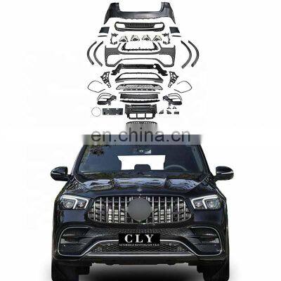 Genuine Body Kits For Benz GLE Class W167 Upgrade GLE63 Amg Front Rear Car Bumpers with Grille Wheel Arch Rear Diffuser With Tip
