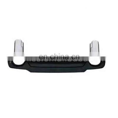 Genuine Auto Parts Rear Lips For Benz C Class W204 C300 PP Primer Rear Diffuser With Silver Exhaust Pipe