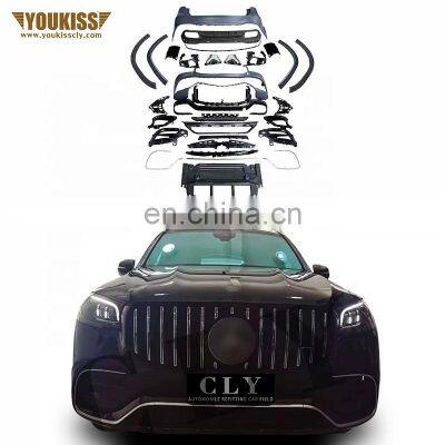 Body Kits For 2020+ Mercedes GLS X167 Upgrade GLS63 AMG Front Car Bumpers Grille Front Rear Car Bumper Diffuser Tips Wheel Arch