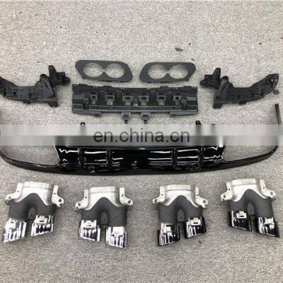 FOR BENZ C Class coupe change to C43 AMG DIFFUSER WITH EXHAUST PIPES