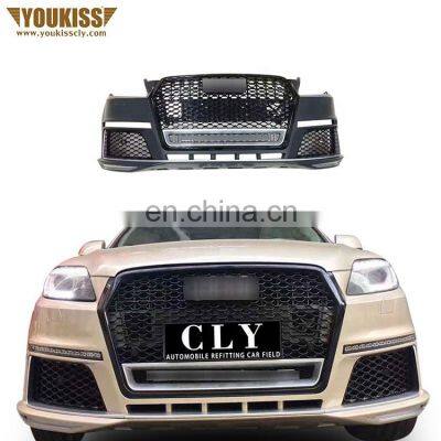 Body Kits Wholesale Body Parts U KISS Front Car Bumpers Full Set For Audi Q 7 Modified RSQ 7 Body Kits 2008-2015 With Car Grille