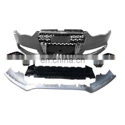 Wholesale Body parts For 2013-2016 AUDI A5 Upgrade RS5 Style Front car bumper with grill