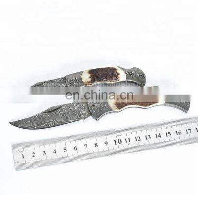 Exquisite antler back lock pocket knife