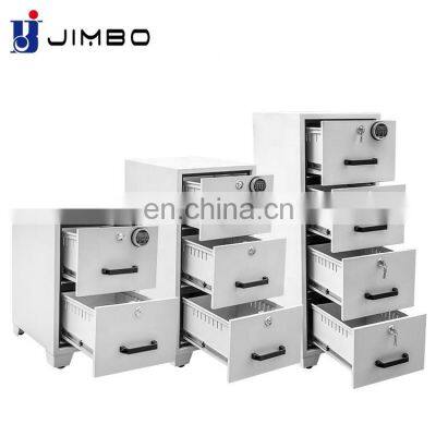 JIMBO fireproof office security cupboard 4 drawer steel cash and fire resistant filling cabinet
