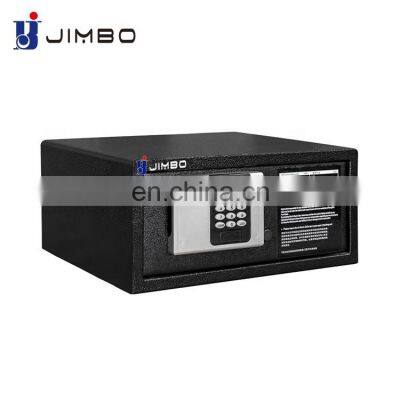 JIMBO Black Stainless Steel Home Money Storage and Home Safety Fingerprint Security hotel Safe Box