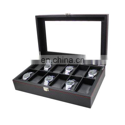 Wholesale luxury custom PU leather wooden watch packaging box storage gift watch case