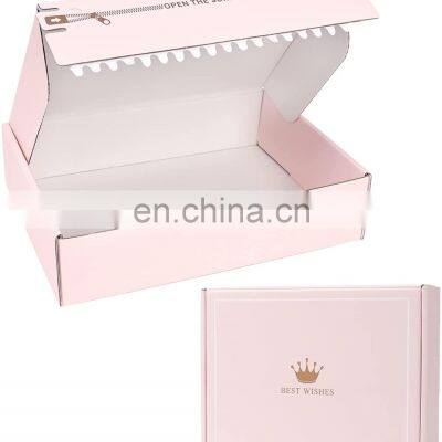 Pink Shipping Boxes for Small Business Small for Mailing Shipping Storing Christmas Gifts WrappingCorrugated Cardboard Gift Box