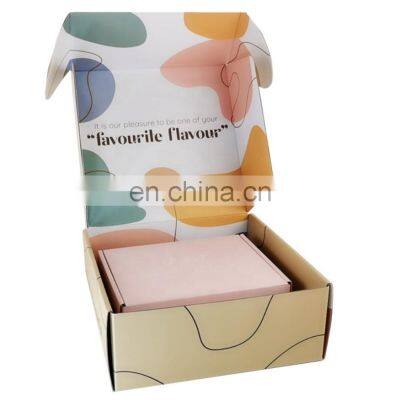 Custom Printed LOGO Clothing Shoes Delivery Corrugated Paper Cardboard Pink Gift Thanks Paper Boxes Black Shipping Mailer Boxes