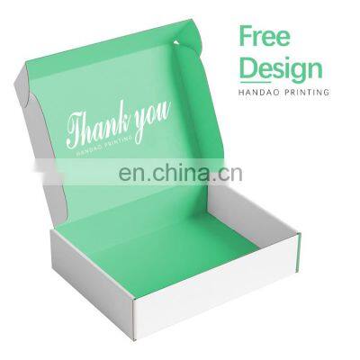 Custom logo free sample personalised black corrugated paper packaging mailer box for sweater shipping boxes dress mailing box