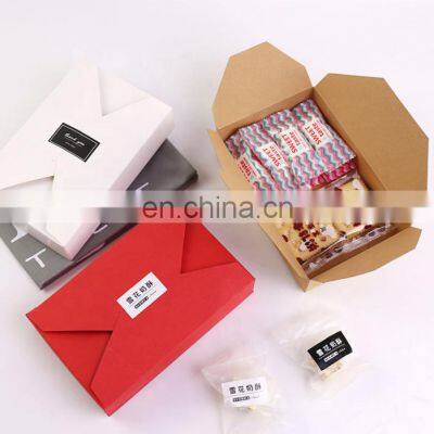 Customized Variety Colors Printing Meat Pie Pastry Packaging Boxes Dessert Bakery Pie Macaron Paper Boxes With Window For Food