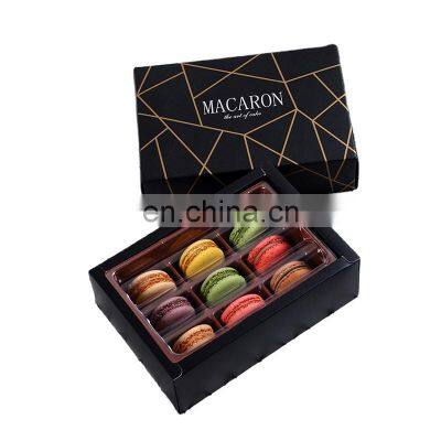 Custom printed LOGO china supplier chocolate box moon cake candy sweet macaron biscuit cake packaging gift Box