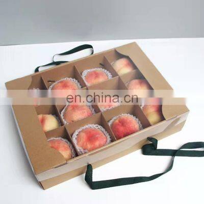 Custom Price China Corrugated Paper Fruit/Vegetable carton With Clear Window packing Box