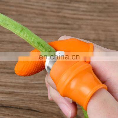 Finger Protector Silicone Thumb Knife Protector Gears Cutting Vegetable Harvesting Knife Pinching Plant Blade Scissors Gloves