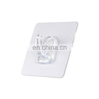 Transparent Plastic Wall Hooks Hangers Self Adhesive Door Wall Hangers Hook for Kitchen Bathroom Waterproof Adhesive Hooks