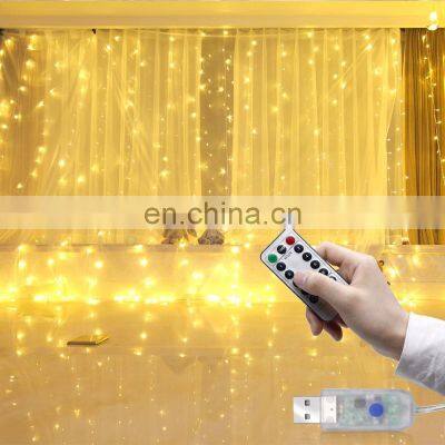3M 300 LED Curtain Garland USB String Lights Fairy Festoon Remote Control New Year Christmas Decorations for Home Room