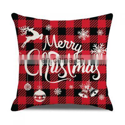 Christmas cushion cover Linen Pillowcase sofa cushions Pillow cases Cotton Linen pillow covers Home Decor