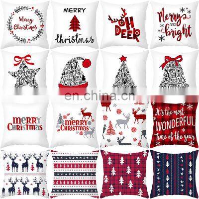 Christmas Cushion Cover Decorative Sofa Pillow Cover Case Seat Car Home Decor Throw Pillowcase Christmas Decoration For Home