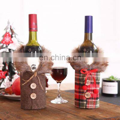 Christmas Wine Bottle Cover Santa Claus Wine Bottle Bag Christmas Table Decorations