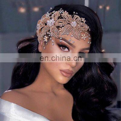 Flower Bridal Crown Tiara Rhinestone Wedding Hair Jewelry Bridal Hair Accessories Luxury Crystal Bridal Headwear