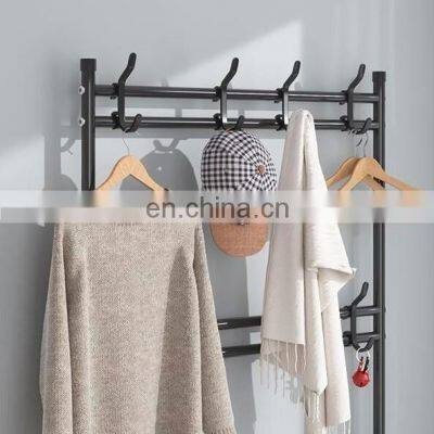 Landing bedroom clothes hanger clothes hat hanger solid wood shoe hanger clothes shoe cabinet