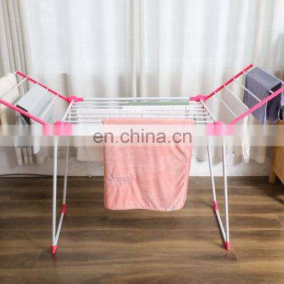Adjustable Height Indoor Airer Laundry Stand Foldable Folding Standing Metal Clothes Drying Rack